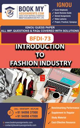 IGNOU BFDI 73 Introduction to Fashion Industry | Guess Paper| Important Question Answer | Certificate in Fashion Design (CFDE)