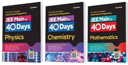 40 Days Crash Course for JEE Main Physics, Chemistry, Mathematics ( Set of 3 Books )