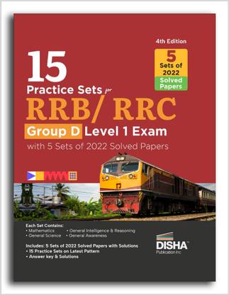 15 Practice Sets for RRB Group D Level 1 Exam with 5 Sets of 2022 Solved Papers 4th Edition | Railway Recruitment Board