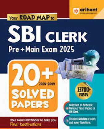 SBI Clerk Pre + Mains Exam 2025 : 20+ Solved Papers (English)