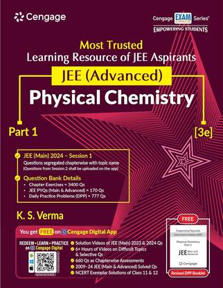 JEE Advanced Physical Chemistry: Part 1 with Free Online Assessments and Digital Content 2024
