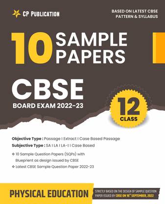 CBSE 10 Sample Question Papers Class 12 Physical Education for 2023 Board Exam