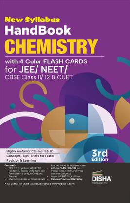 न्यू सिलेबस हैंडबुक केमिस्ट्री विथ 4 कलर फ्लैश कार्ड्स फॉर JEE, NEET, CBSE क्लास 11/ 12 एंड CUET - 3rd एडिशन | NCERT इन वन लाइनर फॉर्मेट | इंजीनियरिंग, मेडिकल, नर्सिंग, पैरामेडिकल, XI एंड XII