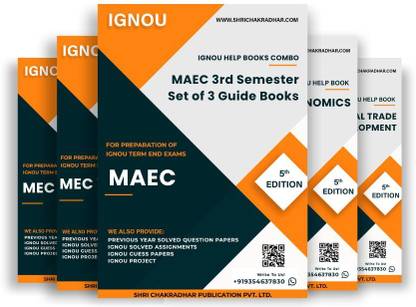 MA Economics (MAEC) 3rd Semester IGNOU Study Material Combo (Set of 3 IGNOU Guide Books including MEC 106, MEC 107 & MEC 110) with Latest Solved PYQs & Chapter-Wise Questions  - Get the PDF of this book at Rs. 99, WhatsApp us at +919354637830, or visit our website shrichakradhar.com.