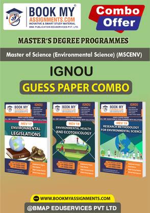 IGNOU MEV17 MEV18 MEV19 Study Material (Guess Paper) For Ignou Student Master of Science (Environmental Science) (MSCENV)