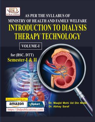 INTRODUCTION TO DIALYSIS THERAPY TECHNOLOGY (VOL. 1 ) FOR SEMESTER I&II