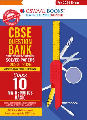 CBSE Question Bank SOLVED PAPERS Class 10 Maths (Basic) For 2026 Exam