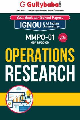 Gullybaba IGNOU MBA (New) 3rd Sem MMPO-01 Operations Research in English - Latest Edition IGNOU Help Book with Solved Previous Year's Question Papers and Important Exam Notes (9991112299, 9350849407)