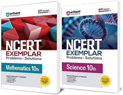 Arihant NCERT Exemplar Science, Math 10th (Set of 2) Problems & Solutions with Exclusive Elements Thinking Process, Concept Insight, Mistake Alert