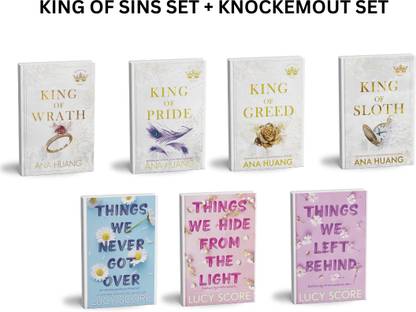 KING OF SINS SET + KNOCKEMOUT SERIES SET | 7 BOOKS COMBO | (KING OF WRATH, KING OF PRIDE, KING OF GREED, KING OF SLOTH, THINGS WE NEVER GOT OVER, THINGS WE HIDE FROM LIGHT, THINGS WE LEFT BEHIND | ROMANCE BOOKS | DARK ROMANCE | GET BOOKMARKS | PAPERBACK