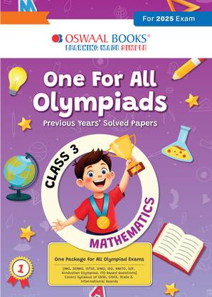 One for All Olympiads Previous Years' Solved Papers Class 3 Maths For 2025 Exam