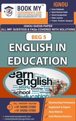 IGNOU BEG 5 English in Education | Guess Paper | Important Question Answer |Certificate in Functional English (Basic Level) (CFE)