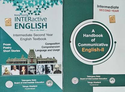 INTERactive English - Intermediate Second Year English Textbook With Handbook of Communicative English- II Telugu Akademi