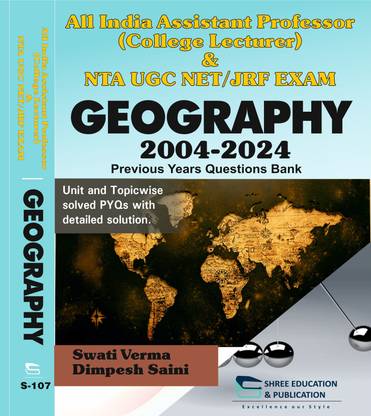All India Assistant Professor (College Lecturer) & UGC-NET/JRF GEOGRAPHY CHAPTER WISE PREVIOUS YEARs PAPERS| 2004-2024 |  - geography objective