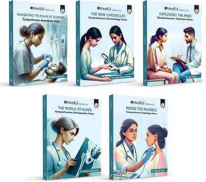 PW MedEd 2.0 MBBS 4th Prof Year Minor Notes l Anaesthesia, Dermatology, Psychiatry, Orthopaedics, Radiology Combo Set of 5 Books