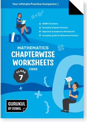 Gurukul Mathematics Chapterwise Worksheets for CBSE Class 7 Exam 2024- NCERT Solutions, Objective & Subjective Questions, Latest Syllabus Covered