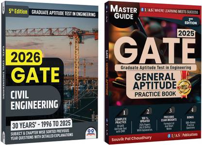 GATE Civil and GATE General Aptitude Practice Books  - 2025 [Set Of 2 Books] | Previous Year Solved Papers Updated Edition (2019 to 2024) with Detailed Solutions (Unit Wise Sorted) | Best Seller Previous Year Question Paper Book for GATE Civil Examinations in India | Two Brothers Publications