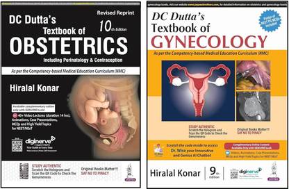 DC Dutta's Textbook Of Gynecology & DC Dutta’s Textbook Of Obstetrics Including Perinatology & Contraception-(Set Of 2 Books)