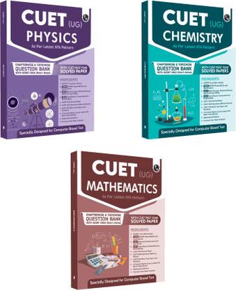 PW CUET (UG) Physics, Chemistry & Mathematics (Set of 3 Books) Chapterwise & Topicwise Question Bank (2023- 2024) with Complete NCERT Crux, CUET PYQs (2022-2023) Past Year Questions and Mock Test I For Central Universities Entrance Test 2024