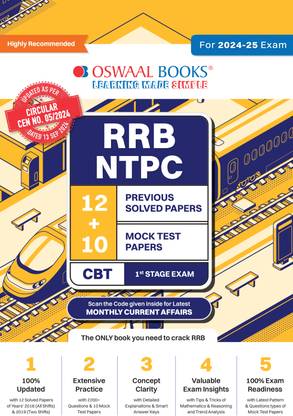 Oswaal Rrb-Ntpc 12 Previous Years? Papers & 10 Mock Test Papers