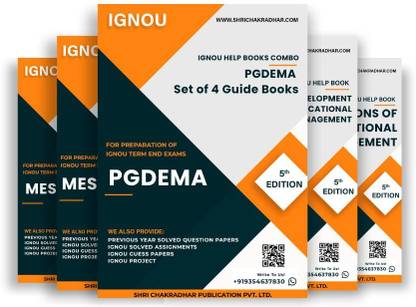 PGDEMA IGNOU Study Material Combo (Set of 4 IGNOU Guide Books including MES 041, MES 042, MES 043 & MES 044) (Compulsory Courses of PG Diploma in Educational Management and Administration) with Latest Solved PYQs & Chapter-Wise Questions  - Get the PDF of this book at Rs. 99, WhatsApp us at +919354637830, or visit our website shrichakradhar.com.