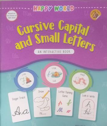 Happy world cursive capital and small letters.