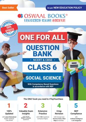 Oswaal One For All Question Bank NCERT & CBSE, Class-6 Social Science (For 2023-24 Exam)