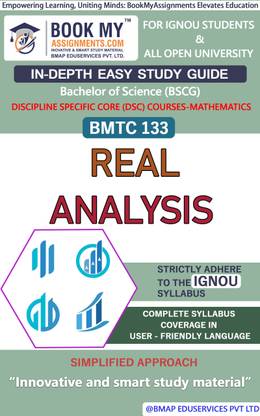 IGNOU BMTC 133 Real Analysis Study Material (In Depth Guide) For Ignou Student