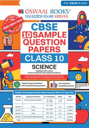 Oswaal Cbse Sample Question Papers Class 10 Science Book
