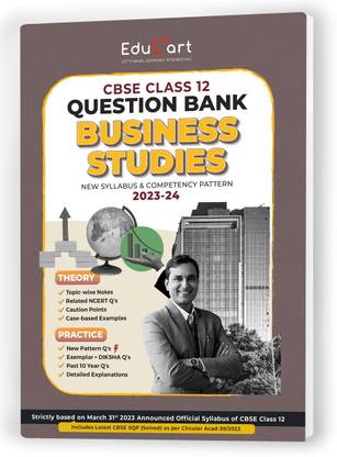 (OLD) Educart CBSE BUSINESS STUDIES Chapterwise Question Bank Class 12 (with Solved Papers) for 2023-2024  - Question Bank Class 12 2024 
class 12 question bank 2024
Business Studies Question Bank Class 12