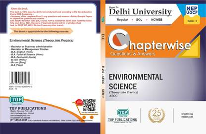 Top Delhi University B A Prog 1st Year Environmental Science Theory Into Practice Semester 1 AECC Guide Chapterwise Questions & Answers NEP/UGCF Regular SOL NCWEB