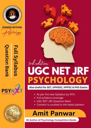 NTA UGC NET/JRF - Psychology Paper-II  - SET - UPHESC - New and Updated Edition 3, 2024 (Complete Syllabus with Question Bank included)