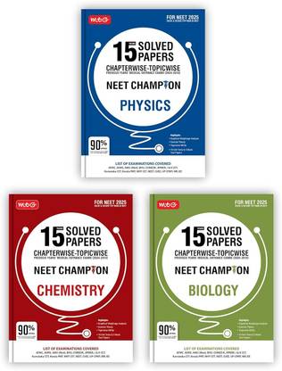 MTG 15 Years NEET Chapterwise Topicwise Previous Years Solved Papers Physics, Chemistry & Biology (PYQ Book) With Medical Entrance Exam Questions - NEET Champion For 2025 Exam (Set of 3) Product Bundle – 12 June 2024