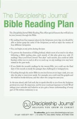 The Discipleship Journal Bible Reading Plan