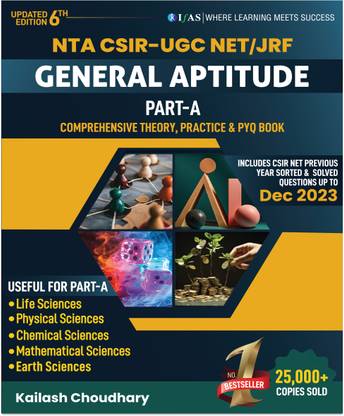 CSIR NET General Aptitude (Part-A)  - Comprehensive Theory & Practice Book with Solved Question Papers