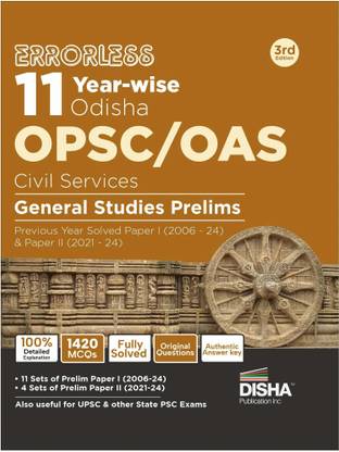 Errorless 11 Year-Wise Odisha Opsc/ OAS Civil Services General Studies