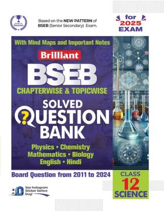 Brilliant Bihar Board Question Bank Class 12 Science (English Medium) | Chapterwise & Topicwise along with Mind Maps and Important Notes | 2025
