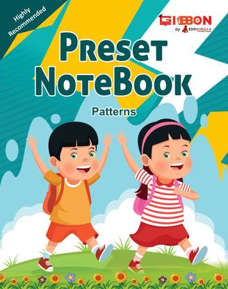 Preset Notebook  - English Patterns (Lines & Curves) Writing Book for Kids | Practice Exercise & Colourful Illustrations for Children