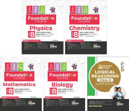 Foundation Course in Class 8 Physics, Chemistry, Mathematics & Biology with Case Study Approach & Mental Ability Book for Iit Jee/ Neet/ Olympiad
