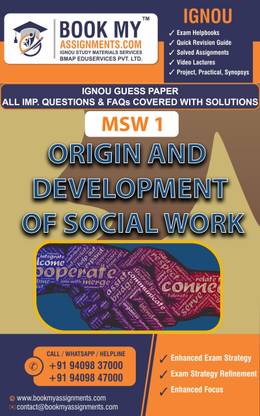 IGNOU MSW 1 Origin and Development of Social Work | Guess Paper| Important Question Answer | Post Graduate Diploma in Social Work Counselling (PGDCOUN)