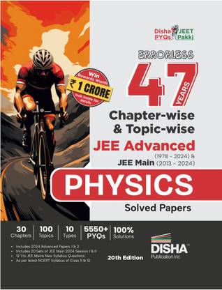 Errorless 47 Years Chapter-Wise & Topic-Wise Jee Advanced (1978 - 2024) & Jee Main (2013 - 2024) Physics Solved Papers - Pyq Question Bank in Ncert Flow for Jee 2025