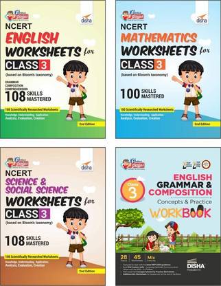 Combo Perfect Genius Class 3 Ncert Science, Social Studies, Mathematics, English Grammar & Comprehension Worksheets - Follows Nep 2020 Guidelines - Bloom's Taxonomy