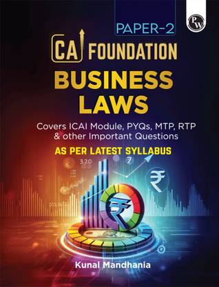 PW CA Foundation Business Laws - Kunal Mandhania 3rd Edition For 2024 Exams