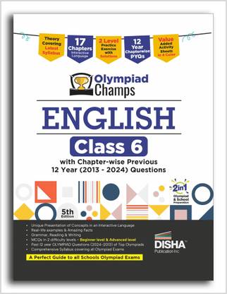 Olympiad Champs English Class 6 with Chapter-wise Previous 12 Year (2013 - 2024) Questions 5th Edition | Complete Prep Guide with Theory, PYQs, Past & Practice Exercise