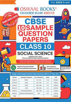 Oswaal Cbse Sample Question Papers Class 10 Social Science Book