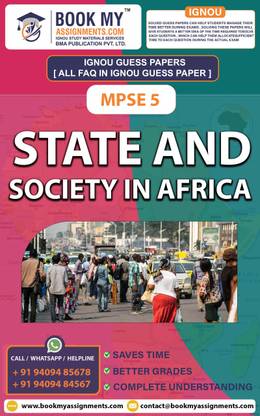 IGNOU MPSE 5 State and Society in Africa | Guess Paper | Important Question Answer | MPC