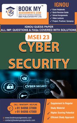 IGNOU MSEI-023 Cyber Security | Guess Paper | Important Question Answer |Master of Science (Information Security) (MSCIS)