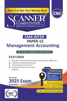 Management Accounting (Paper 12 | CMA Inter | Gr. II) Scanner - Including questions and solutions | Applicable for June 2025 Exam Onwards | Green Edition