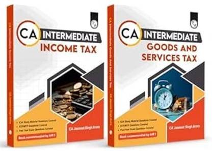 (Old Edition) PW CA Intermediate Group 1 Income Tax and Goods & Services Tax Combo Set of 2 Books | Covering Theory, Exercises and PYQs