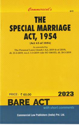 The Special Marriage Act, 1954- 2023/Edition